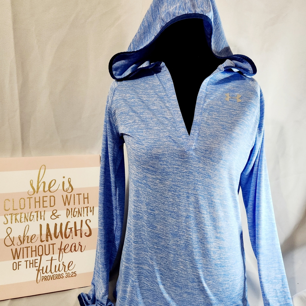 Under Armour Women's Light Blue Hoodie Top